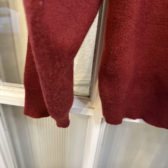 Brooks Brothers 346 Sweater Mens Size Medium M Wool Blend Red V-Neck Pullover - Picture 13 of 13